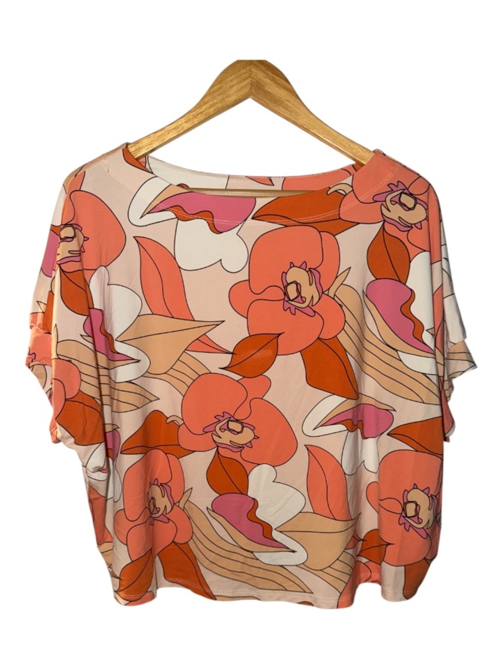 Fighting Eel Hawaii Floral Tunic Top S